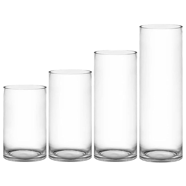 Glass Cylinder Vases Set Of 4